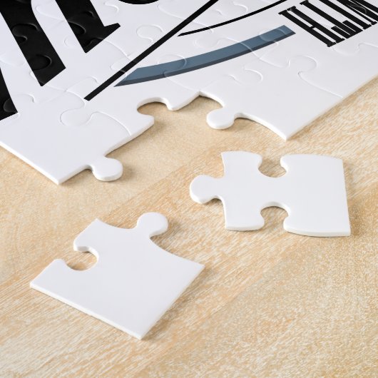 oud speelgoed zwarte vette legpuzzel (Zijkant)