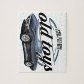 oud speelgoed zwarte vette legpuzzel (Verticaal)