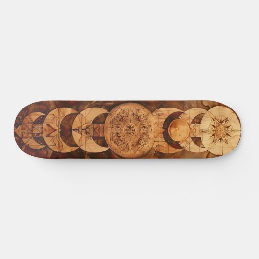 Oud spiritueel ontwerp skateboard (Horizontaal)