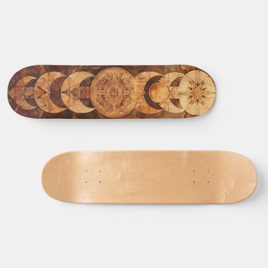 Oud spiritueel ontwerp skateboard (Horizontaal)