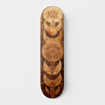 Oud spiritueel ontwerp skateboard