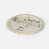 Oud  sprookje Castle Wedding Papieren Bordje (Gekanteld)