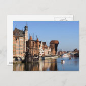Oud stadje Gdansk in Polen Briefkaart (Voorkant / Achterkant)