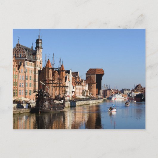 Oud stadje Gdansk in Polen Briefkaart (Voorkant)