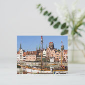 Oud stadje Gdansk in Polen Briefkaart (Staand voorkant)