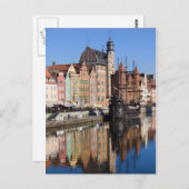 Oud stadje Gdansk in Polen Briefkaart (Voorkant / Achterkant)