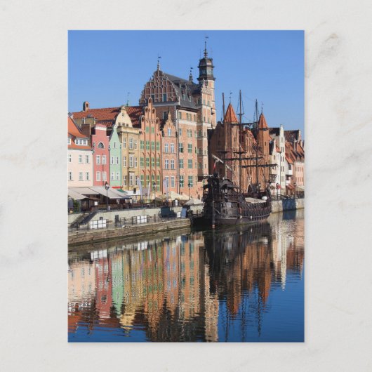 Oud stadje Gdansk in Polen Briefkaart (Voorkant)