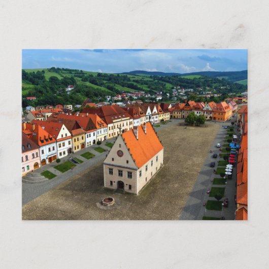 Oud stadsplein in Bardejov, Slowakije Briefkaart (Voorkant)