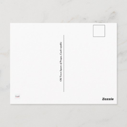 Oud stadsplein in Praag Briefkaart (Achterkant)