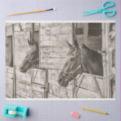 oud stal paarden tissuepapier (Craft)