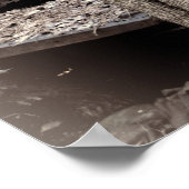 Oud station Wagon in zwart-wit Poster (Hoek)