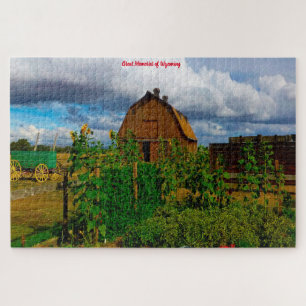 Oud Stijl Landelijke Schuur Wyoming. Legpuzzel