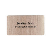 Oud stijlblad met bruin hout etiket (Voorkant)