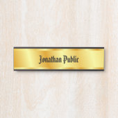 Oud stijlhandgeschreven script Faux Gold Elegant Deurbordje (Voorkant)