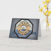 Oud Stoomschip Verjaardag Kaart (Gele Bloem)