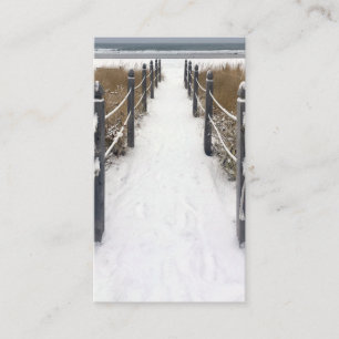 oud strand van orchard in de winter visitekaartje