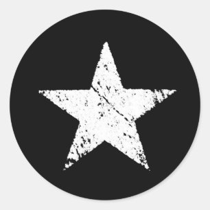 oud symbool van de krasse verfster ronde sticker