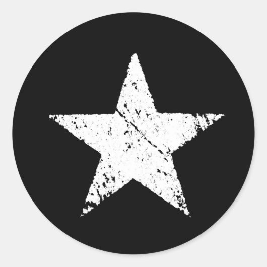  oud symbool van de krasse verfster ronde sticker (Voorkant)