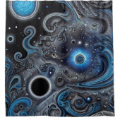 Oud symboolpatroon in levendig abstract ontwerp douchegordijn (Voorkant)