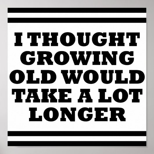 Oud te snel Poster (Voorkant)