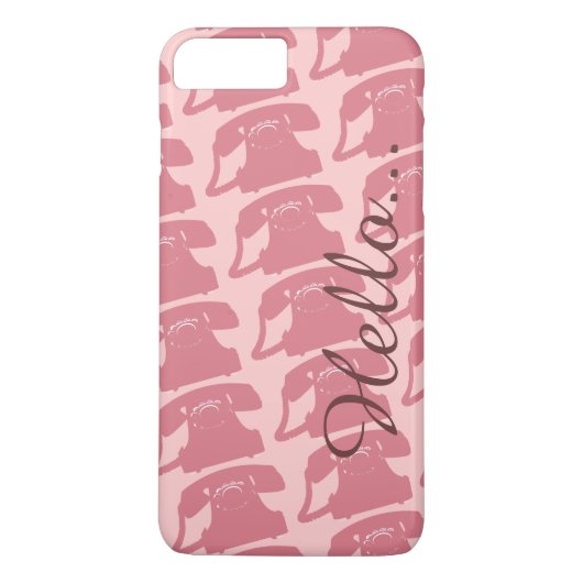 oud telefoniepatroon hallo Case-Mate iPhone case (Achterkant)