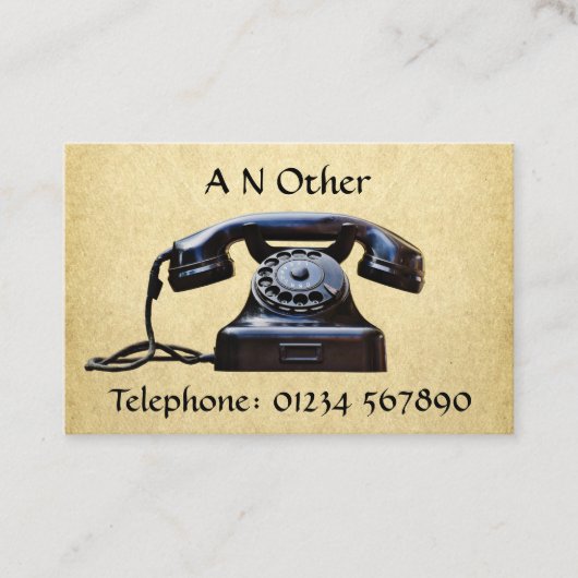 Oud Telefoon Afbeelding Visitekaartje (Voorkant)