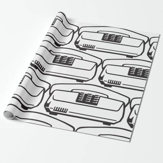 Oud telefoonnummer cadeaupapier (Uitgerold)