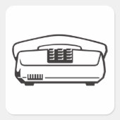 Oud telefoonnummer vierkante sticker (Voorkant)