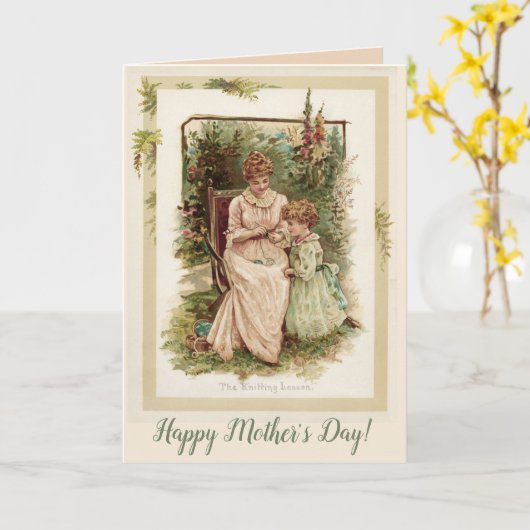 Oud The Breilesson op Moederdag Kaart (Gele Bloem)