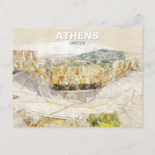 Oud Theater van Athene Griekenland Briefkaart