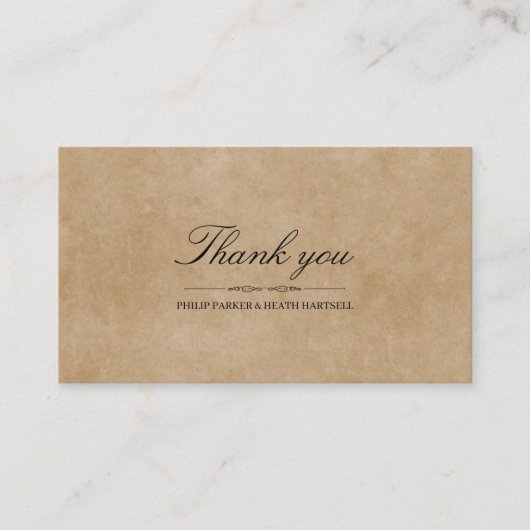 oud thema Luxurious Weddenschap Hartelijk dank Informatiekaartje (Voorkant)