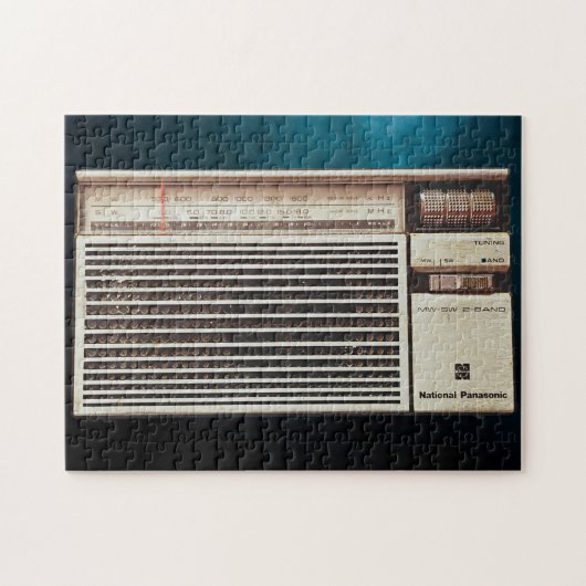 Oud-tijd radio muziek Lover  Retro Cool Fun Legpuzzel (Horizontaal)