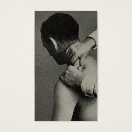 oud timey massage foto visitekaartje