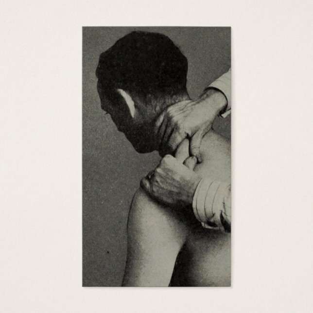   oud timey massage foto visitekaartje (Voorkant)