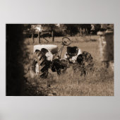 Oud tractorafdrukken poster (Voorkant)