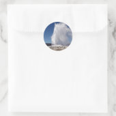 Oud Trouw Yellowstone National Park Geyser Ronde Sticker (Tas)