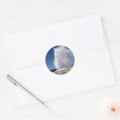 Oud Trouw Yellowstone National Park Geyser Ronde Sticker (Envelop)