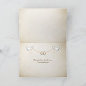 oud trouwalbum met daisies kaart (Binnen)