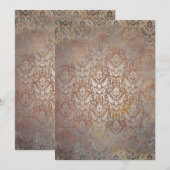 Oud Tuscans damast achterkant voor uitnodiging (Voorkant / Achterkant)