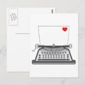 Oud typemachinesart briefkaart (Voorkant / Achterkant)