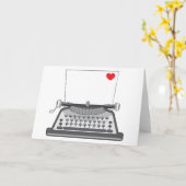 Oud typemachinesart kaart (Gele Bloem)