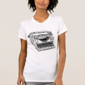 Oud Typewriter Vrouwen T-shirt (Voorkant)