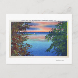 Oud Uitzicht Fort Ontario Sunset van het Ontario-m Briefkaart