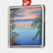 Oud Uitzicht Fort Ontario Sunset van het Ontario-m Metalen Ornament (Links)
