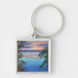 Oud Uitzicht Fort Ontario Sunset van het Ontario-m Sleutelhanger