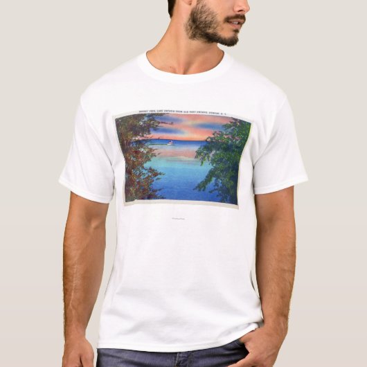 Oud Uitzicht Fort Ontario Sunset van het Ontario-m T-shirt (Voorkant)