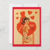 Oud Valentijnsdag Corset Meisje Feestdagenkaart (Voorkant)