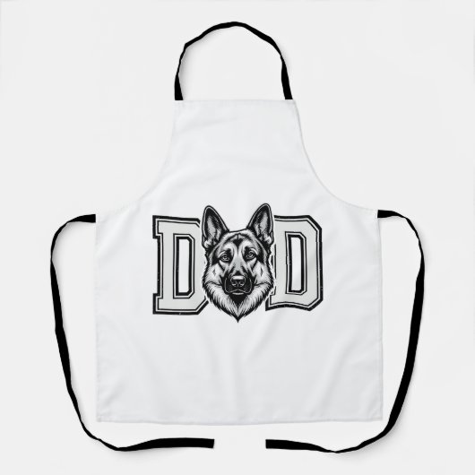 Oud Vector Shirt Ontwerp voor Duitse Herders Vader Schort (Voorkant)