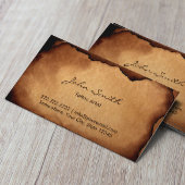  oud verbrand papier Tattoo kunst Visitekaartje