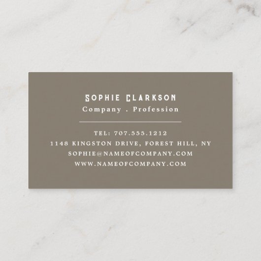 Oud verfeffect, bijtend visitekaartje (Achterkant)